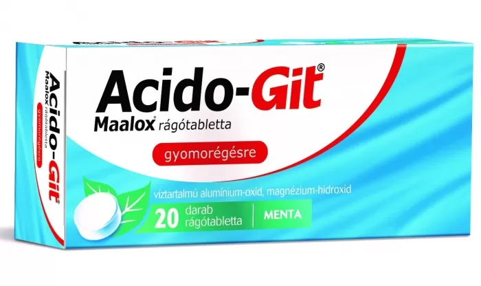 Kelp Ilona Gyógyszertár - Acido-git maalox ragótabletta  20x