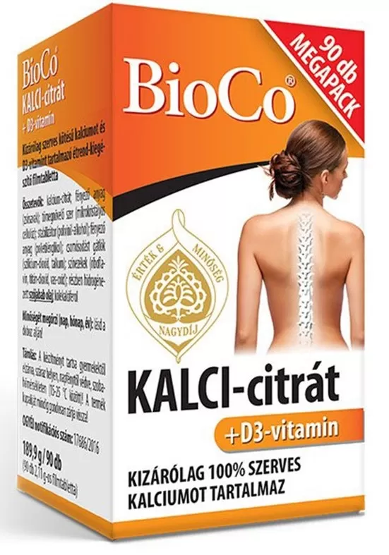 Kelp Ilona Gyógyszertár - Bioco kalci-citrát+d3-vitamin filmtabletta 90x